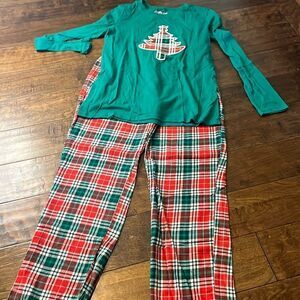 Jammies for Families Women Plaid Christmas Tree Pajama Set, size XS